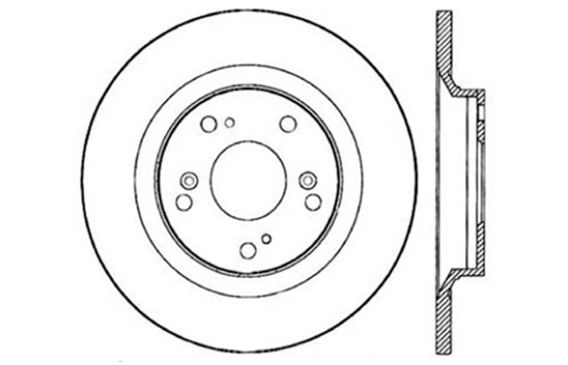 StopTech 00-09 S2000 Slotted & Drilled Left Rear Rotor