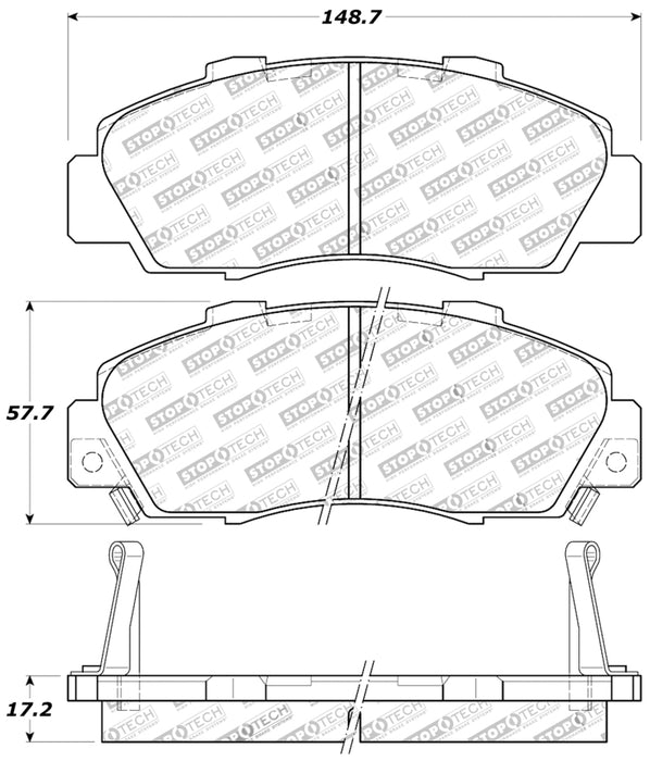 StopTech Performance 97-99 Acura CL/ 97-01 Integra Type R/91-95 Legend/91-05 NSX Front Brake Pads