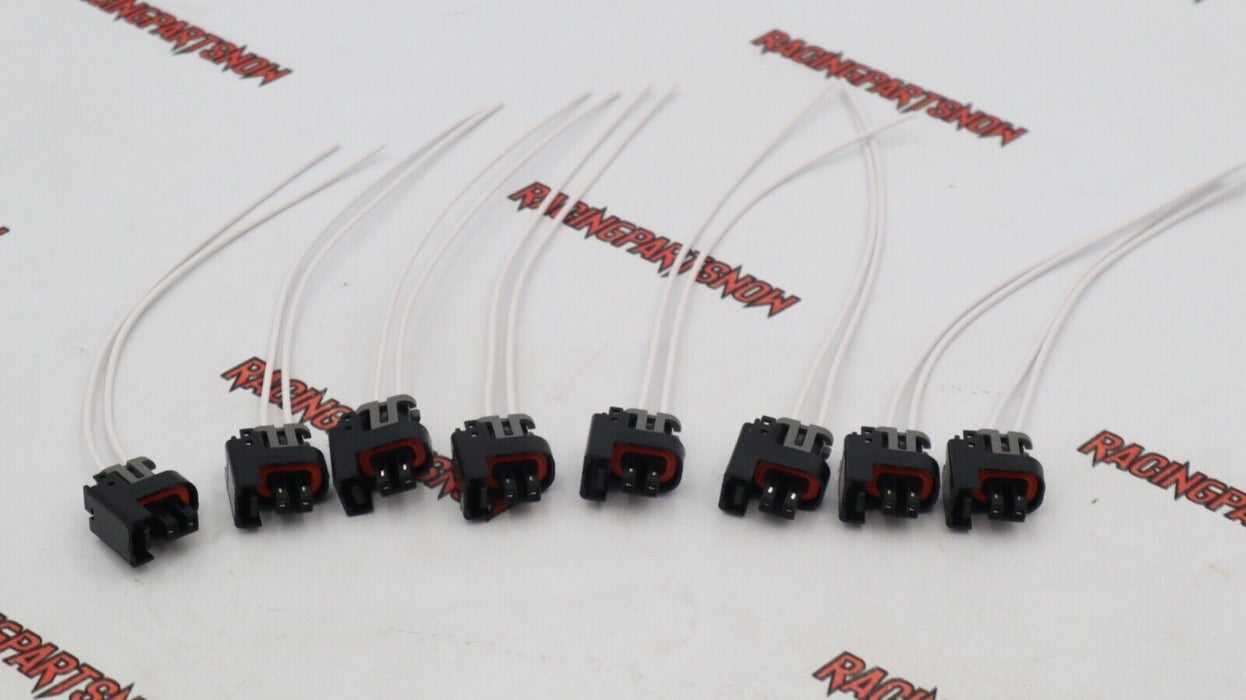 Delphi Mini Fuel Injector Connectors Plugs Clips Pigtails Harness QTY-8 Multec