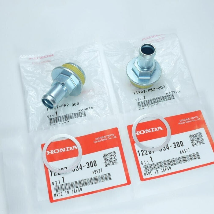 Genuine Honda B-Series Oil Catch Can Fitting 11107-PK2-003 12207-634-300 4PC SET