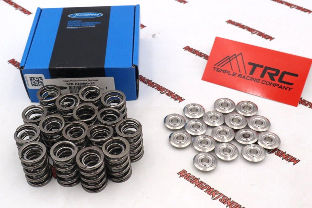 Supertech Dual Valve Springs 80LB TRC Titanium Retainers Honda H22 H22A Prelude