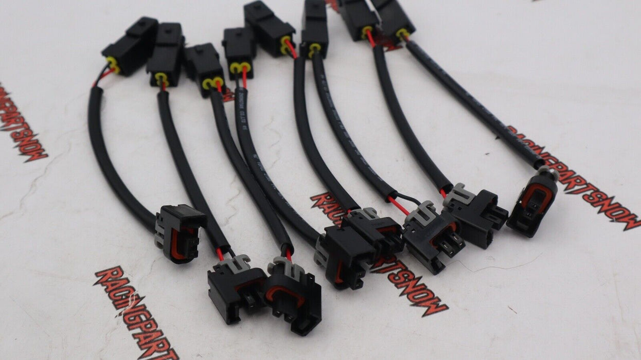 8x Injector Adapters LQ4 LQ9 4.8 5.3 6.0 Delphi into LS1 LT1 EV1 Wiring Harness