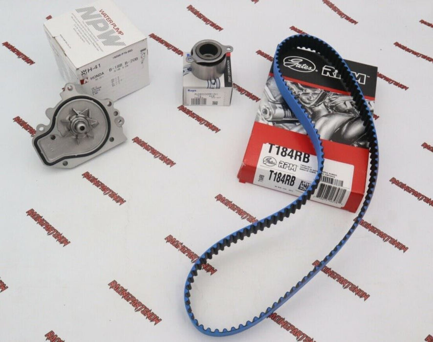 90-01 INTEGRA LS B18 B20 GATES BLUE RACING TIMING BELT WATER PUMP TENSIONER KIT