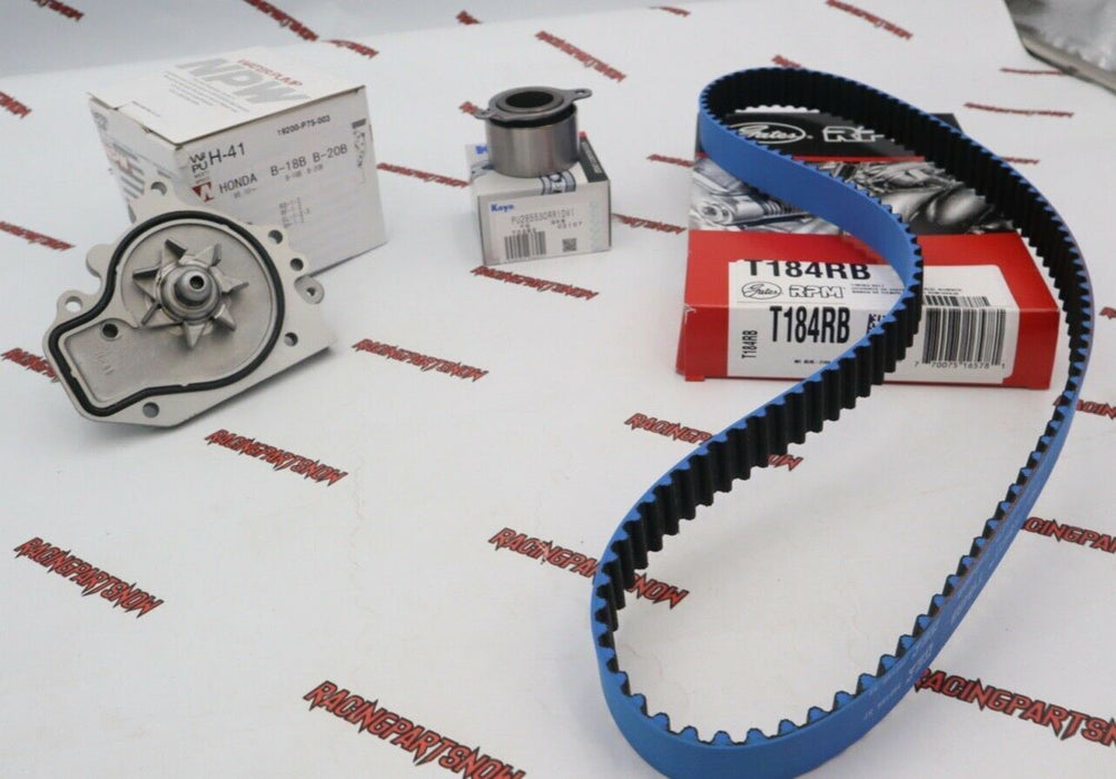 90-01 INTEGRA LS B18 B20 GATES BLUE RACING TIMING BELT WATER PUMP TENSIONER KIT