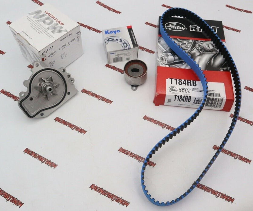 90-01 INTEGRA LS B18 B20 GATES BLUE RACING TIMING BELT WATER PUMP TENSIONER KIT