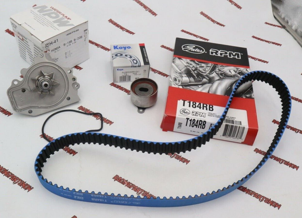 90-01 INTEGRA LS B18 B20 GATES BLUE RACING TIMING BELT WATER PUMP TENSIONER KIT