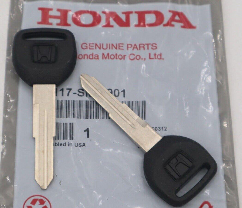 TWO Genuine OEM Honda Key Blank Accord Civic CR-V del Sol Prelude Odyssey