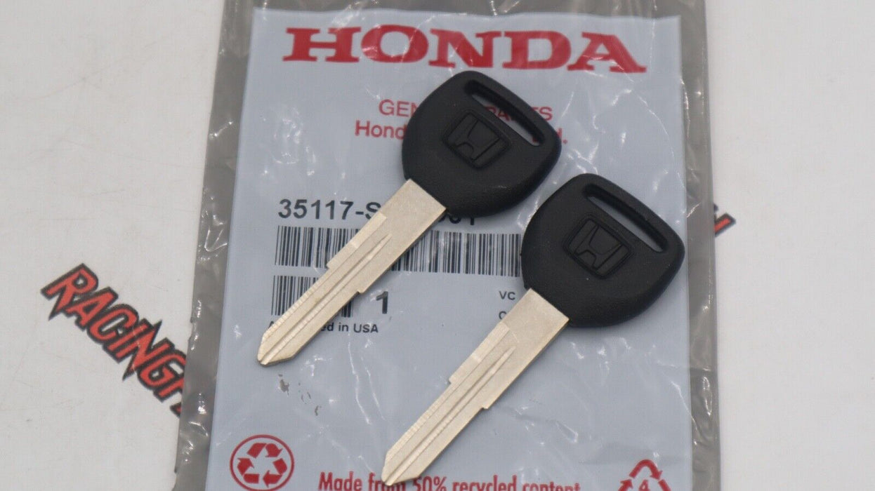 TWO Genuine OEM Honda Key Blank Accord Civic CR-V del Sol Prelude Odyssey