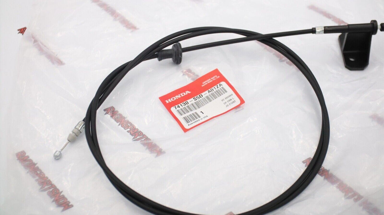 Genuine OEM Honda Civic 2 / 4 door Hood Release Cable w/ Handle 01-05 74130-S5D-