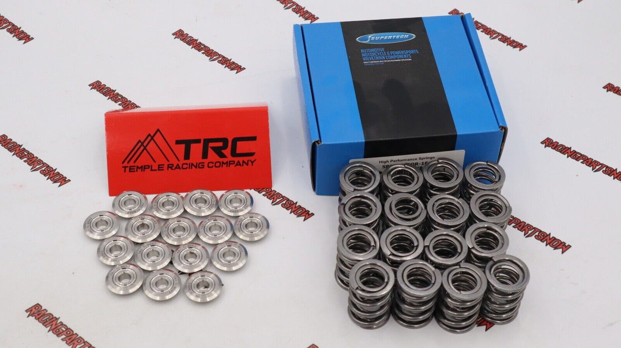 Supertech 85lb Dual Valve Springs & TRC Titanium Retainers For Honda B16 B18c SI