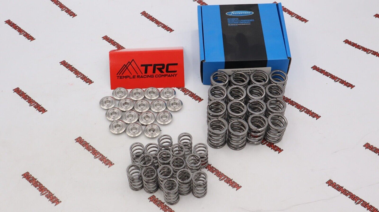 Supertech 85lb Dual Valve Springs & TRC Titanium Retainers For Honda B16 B18c SI