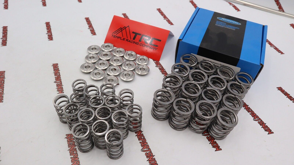 Supertech 85lb Dual Valve Springs & TRC Titanium Retainers For Honda B16 B18c SI