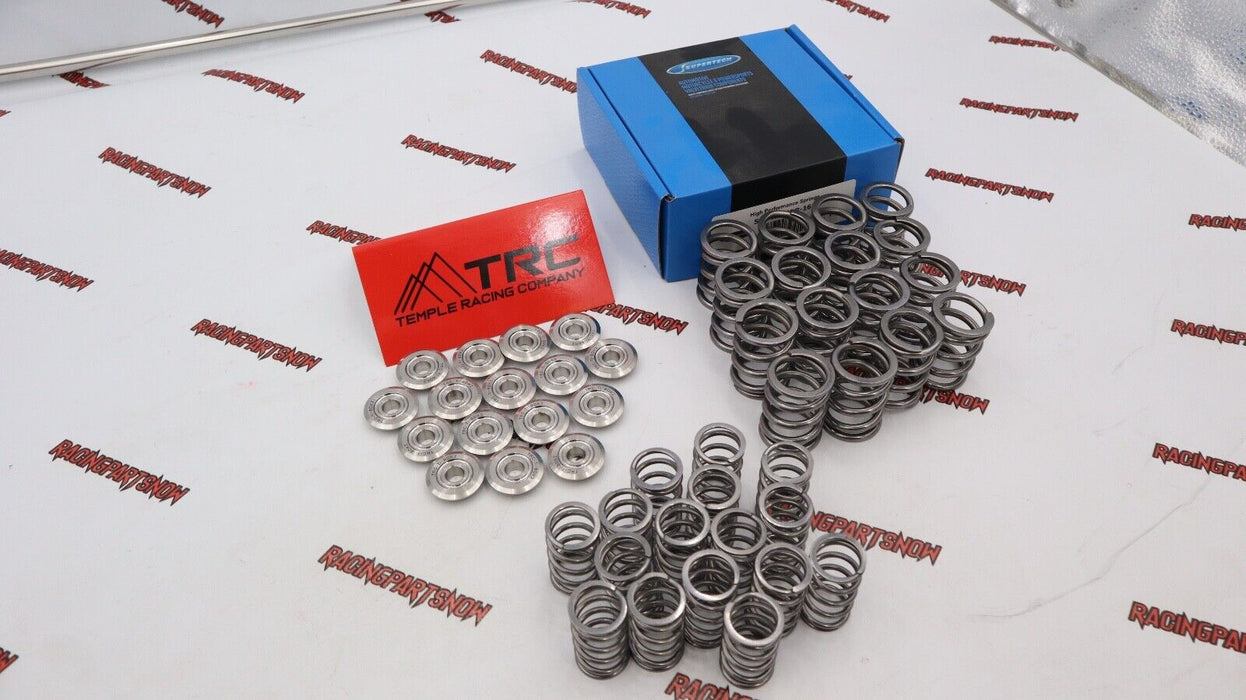 Supertech 85lb Dual Valve Springs & TRC Titanium Retainers For Honda B16 B18c SI