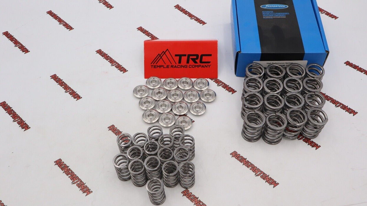 Supertech 85lb Dual Valve Springs & TRC Titanium Retainers For Honda B16 B18c SI