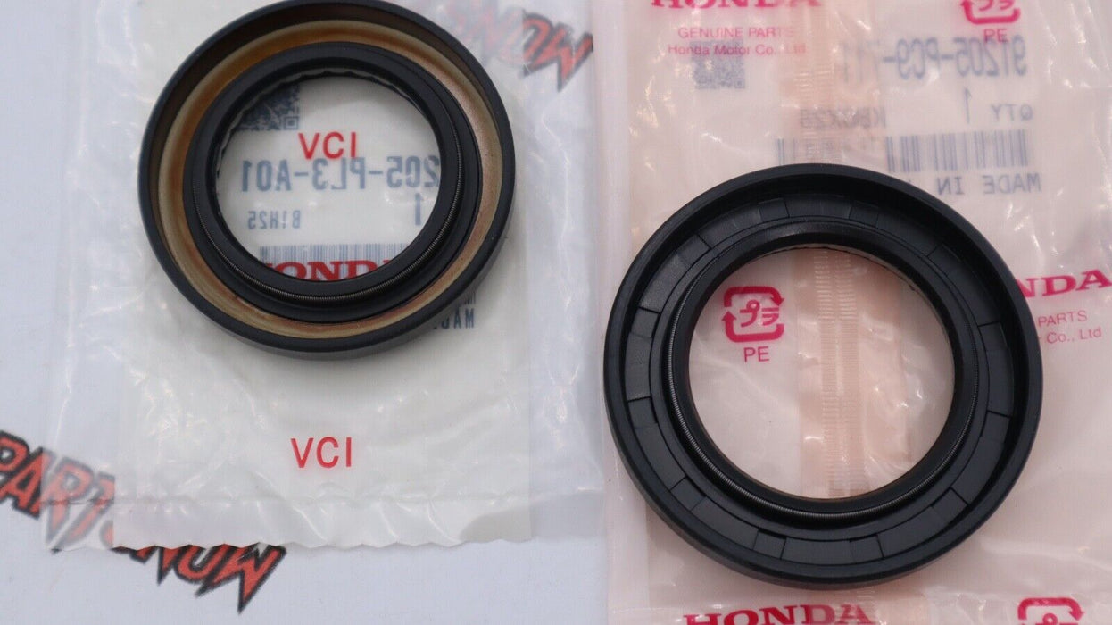 Honda Genuine OEM 5SPD Transmission Axle Seals 2PC Set B Series NEW GSR Civic SI