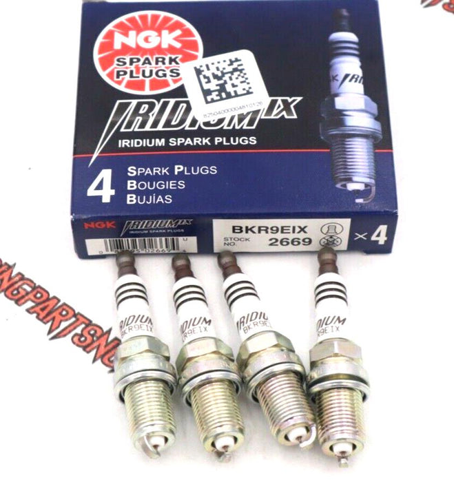 NGK Iridium Spark Plugs Set of 4 - BKR9EIX - K Series K20 K24 Turbo Plugs COP