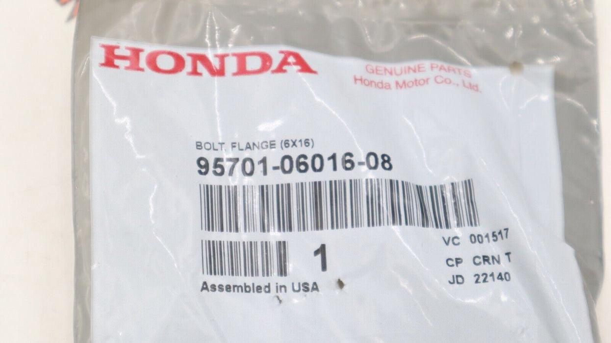 NEW OEM HONDA FLANGE BOLT (6X16) 95701-06016-08 HD17