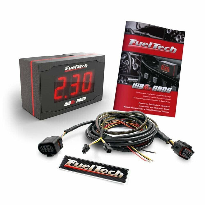 FuelTech WB-O2 Wideband Nano Digital Gauge Sensor Air/Fuel Ratio w 6.5' Harness